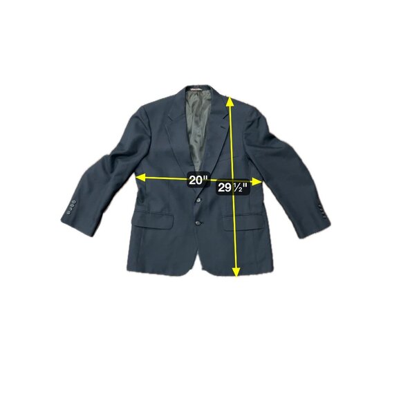 Vintage Stafford Mens Navy Blue Suit Jacket Blazer Size Wool Blend Sz 40S - Picture 9 of 10